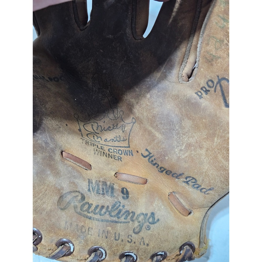 Vintage Rawlings MM9 Pro Design Triple Crown Winner Baseball Glove USA - Picture 8 of 12